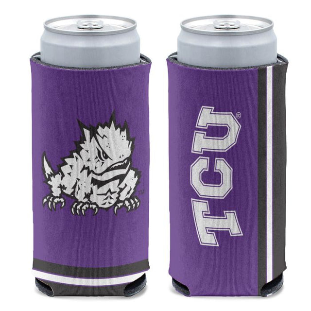 TCU Horned Frogs 12 oz Slim Can Cooler