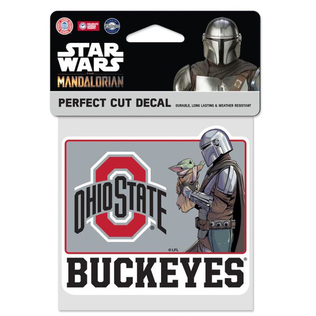 Ohio State Buckeyes / Star Wars MANDALORIAN Perfect Cut Color Decal 4" x 4"