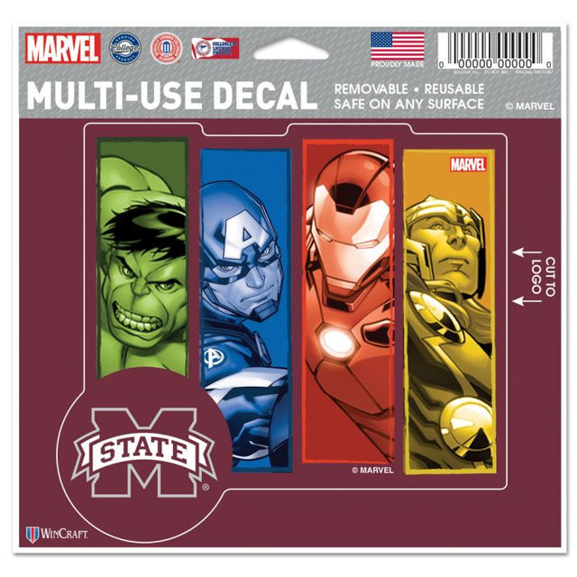 Mississippi State Bulldogs / Marvel (c) 2021 MARVEL Multi-Use Decal - cut to logo 5" x 6"