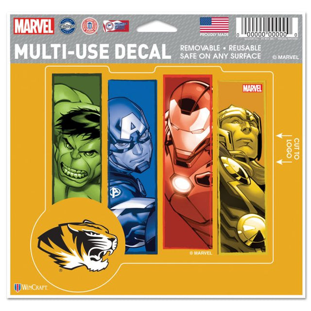 Missouri Tigers / Marvel (c) 2021 MARVEL Multi-Use Decal - cut to logo 5" x 6"