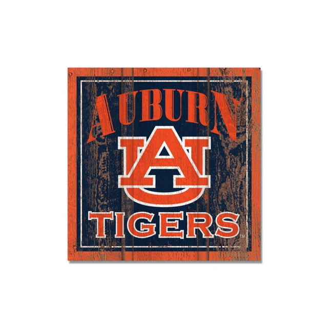 Auburn Tigers Wooden Magnet 3" X 3"
