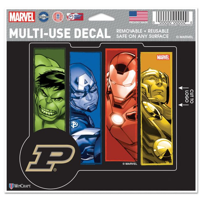 Purdue Boilermakers / Marvel (c) Calcomanía multiusos MARVEL 2021: cortada según el logotipo, 5" x 6"