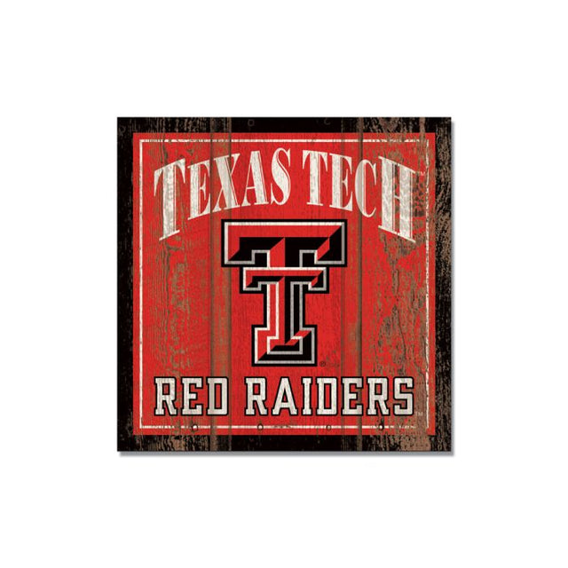 Texas Tech Red Raiders Wooden Magnet 3" X 3"