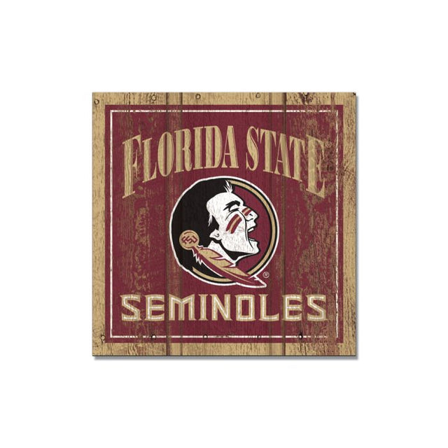 Imán de madera de los Seminoles de Florida, 3" x 3"