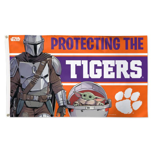 Clemson Tigers / Star Wars MANDALORIAN Flag - Deluxe 3' X 5'