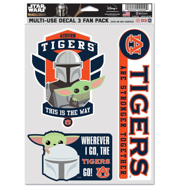 Auburn Tigers / Star Wars MANDALORIAN Multi Use 3 Fan Pack