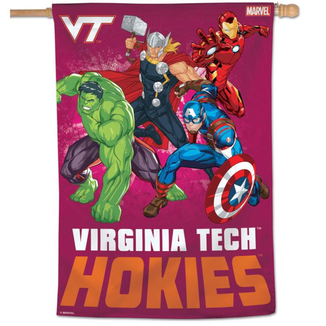 Virginia Tech Hokies / Marvel (c) 2021 MARVEL Vertical Flag 28" x 40"