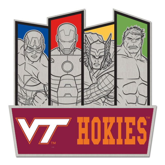 Virginia Tech Hokies / Marvel (c) 2021 MARVEL Collector Pin Jewelry Card