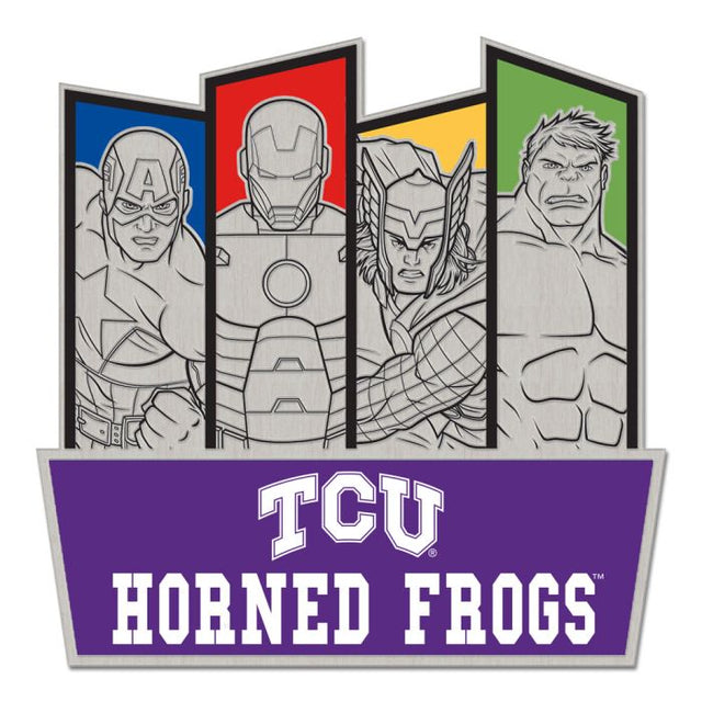 TCU Horned Frogs / Marvel (c) 2021 MARVEL Collector Pin Jewelry Card