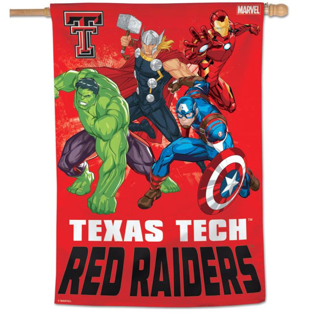Texas Tech Red Raiders / Marvel (c) 2021 MARVEL Vertical Flag 28" x 40"