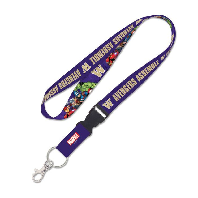 Washington Huskies / Marvel (C) 2021 Marvel Lanyard w/detachable buckle 1"
