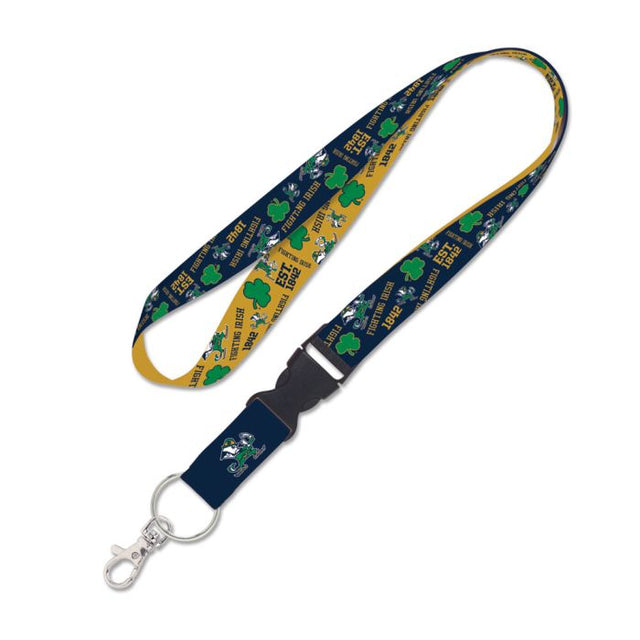 Notre Dame Fighting Irish SCATTERPRINT Lanyard w/detachable buckle 1"