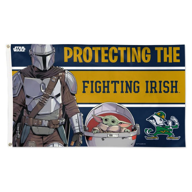 Notre Dame Fighting Irish / Star Wars MANDALORIAN Flag - Deluxe 3' X 5'