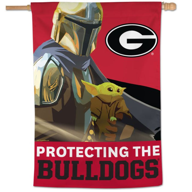 Georgia Bulldogs / Star Wars MANDALORIAN Vertical Flag 28" x 40"