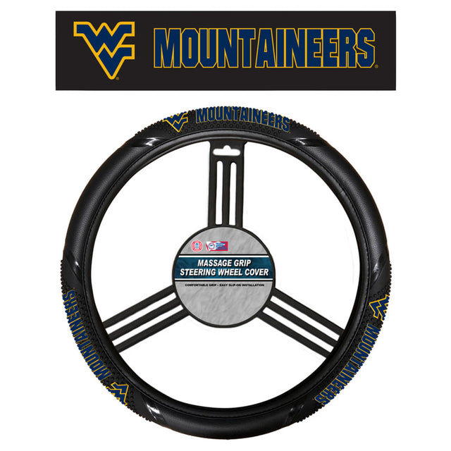 West Virginia Mountaineers Steering Wheel Cover Massage Grip Style CO