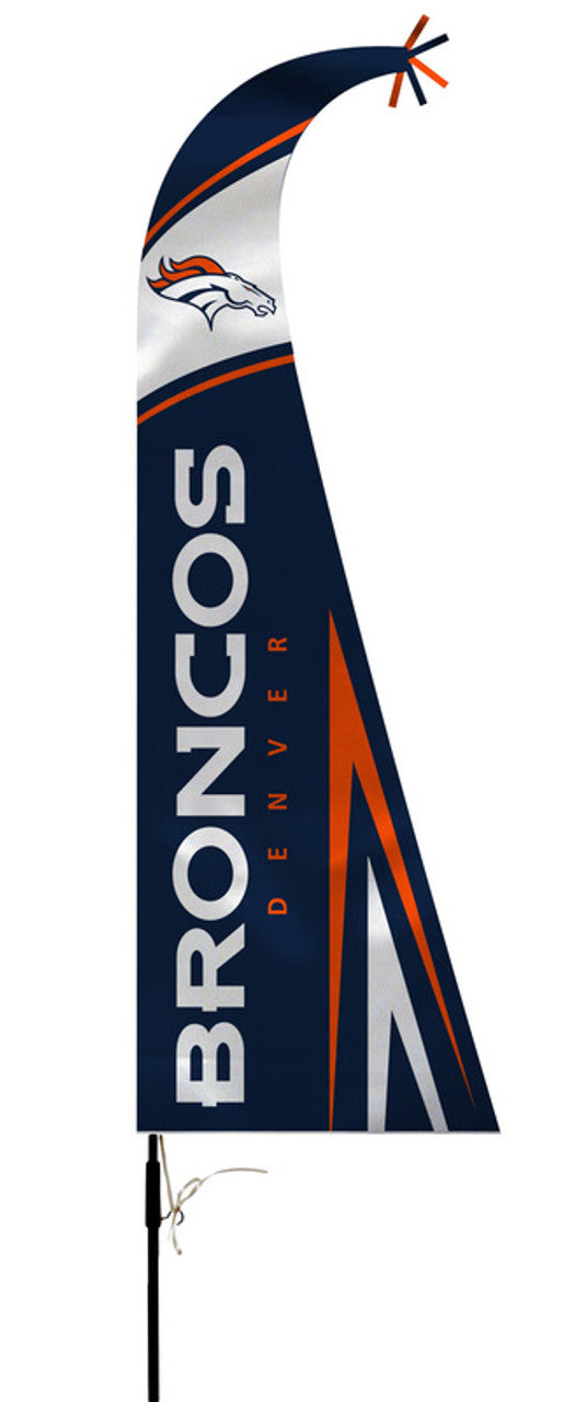 Bandera de los Denver Broncos estilo pluma premium CO