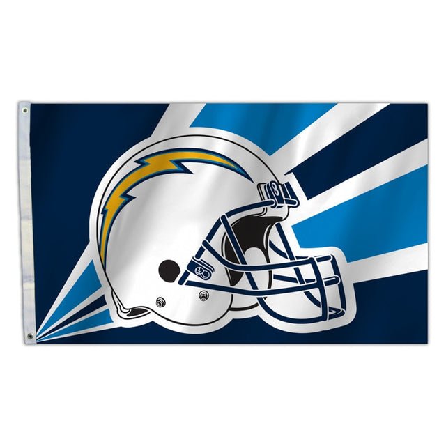 Diseño de casco con bandera de Los Angeles Chargers de 3x5