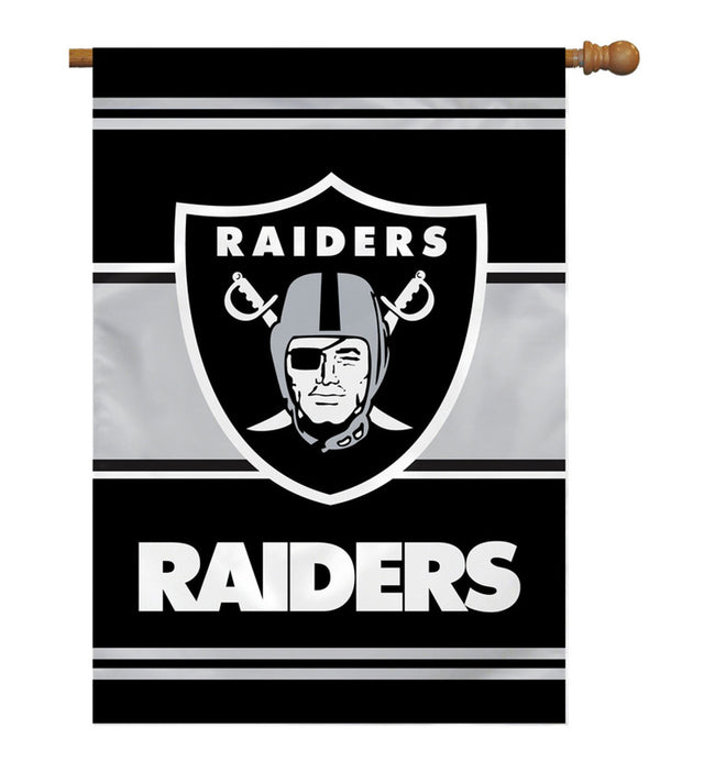 Bandera de los Raiders de Las Vegas, estilo bandera de casa de 28 x 40, de 2 caras, CO