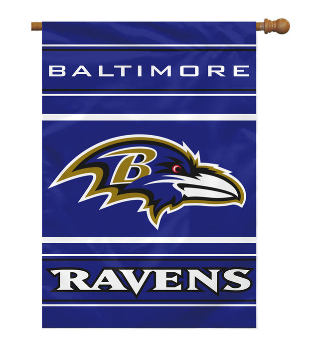 Bandera de los Baltimore Ravens de 28 x 40 pulgadas, estilo bandera de casa, 2 lados, CO