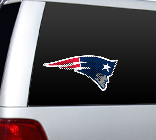 Película para ventanas de los New England Patriots, troquelada, de 12"