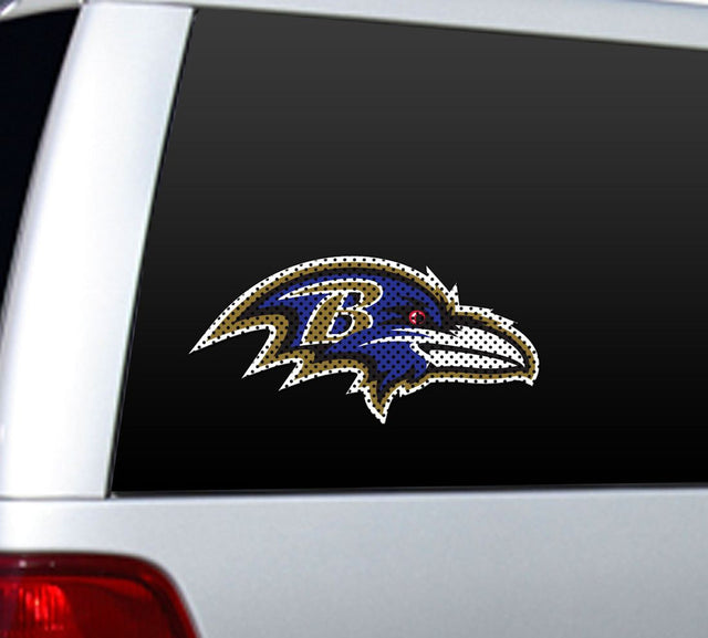 Película para ventanas de los Baltimore Ravens, troquelada, de 12"