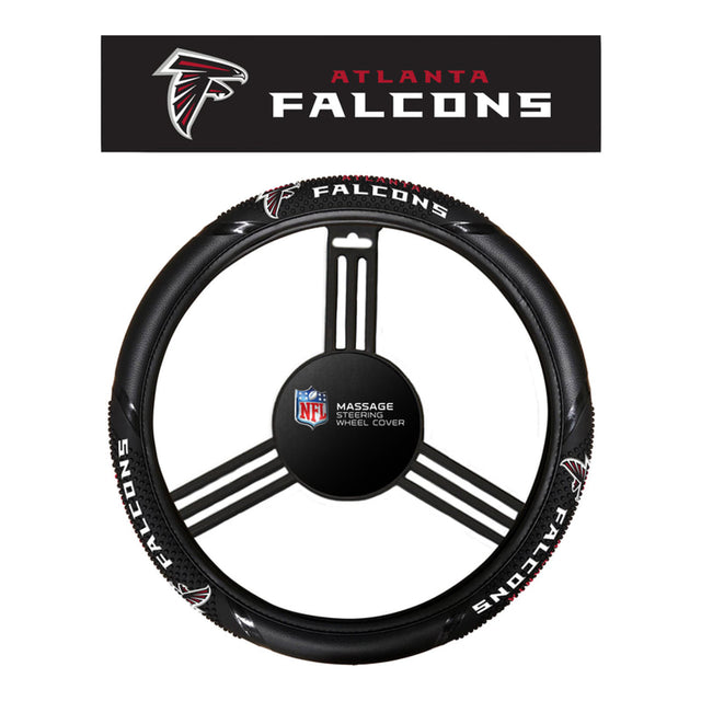 Funda para volante de los Atlanta Falcons con agarre de masaje, estilo CO