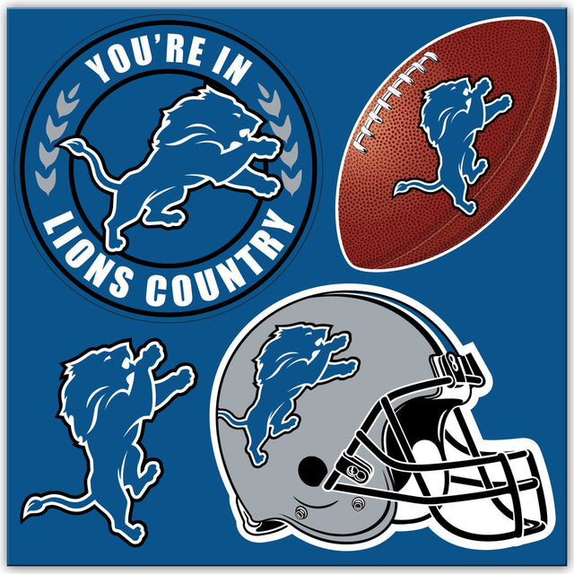 Kit de imanes de los Detroit Lions de 4 piezas CO
