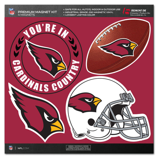 Kit de imanes de 4 piezas de los Cardenales de Arizona
