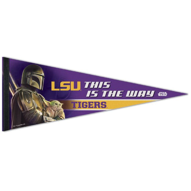 LSU Tigers / Star Wars MANDALORIAN Premium Pennant 12" x 30"