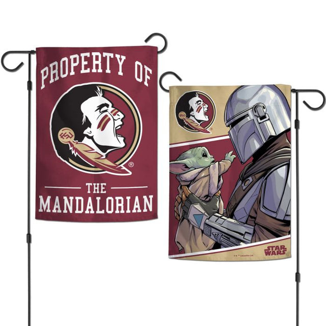 Banderas de jardín de los Florida State Seminoles/Star Wars MANDALORIAN de 2 lados, 12,5" x 18"