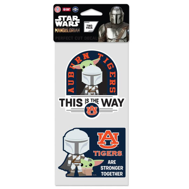 Auburn Tigers / Star Wars MANDALORIAN Perfect Cut Decal Set of two 4"x4"