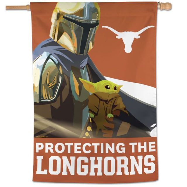 Texas Longhorns / Star Wars Mandalorian Vertical Flag 28" x 40"