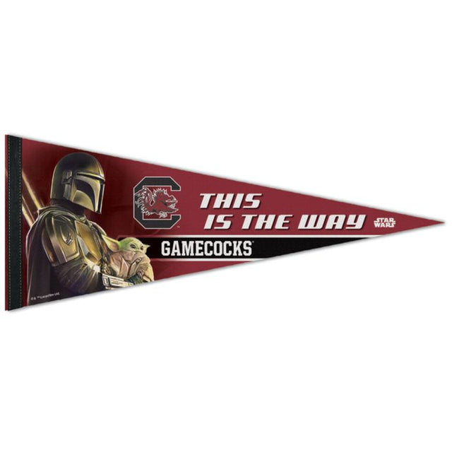 Banderín premium de los South Carolina Gamecocks/Star Wars Mandalorian de 12" x 30"