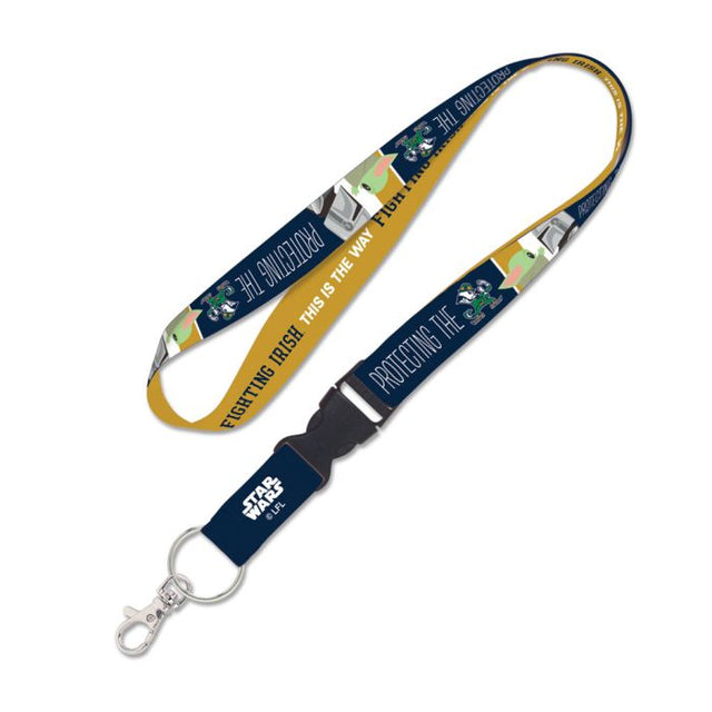 Notre Dame Fighting Irish / Star Wars MANDALORIAN Lanyard w/detachable buckle 1"