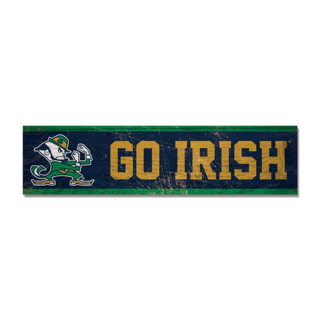 Notre Dame Fighting Irish GO IRISH Wooden Magnet 1.5" X 6"
