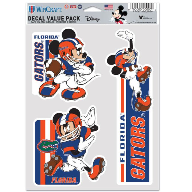 Paquete de 3 ventiladores multiusos de fútbol de Mickey Mouse de Florida Gators/Disney
