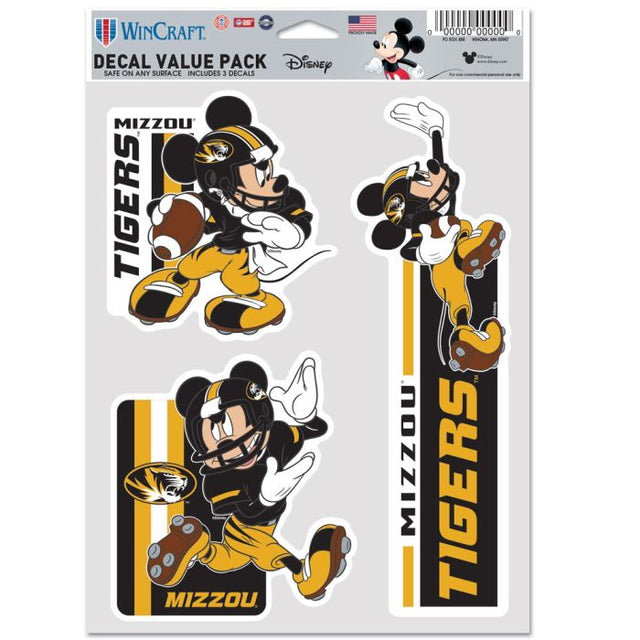 Missouri Tigers / Disney MICKEY MOUSE FOOTBALL Multi Use 3 Fan Pack