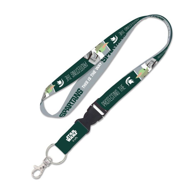 Michigan State Spartans / Star Wars MANDALORIAN Lanyard w/detachable buckle 1"