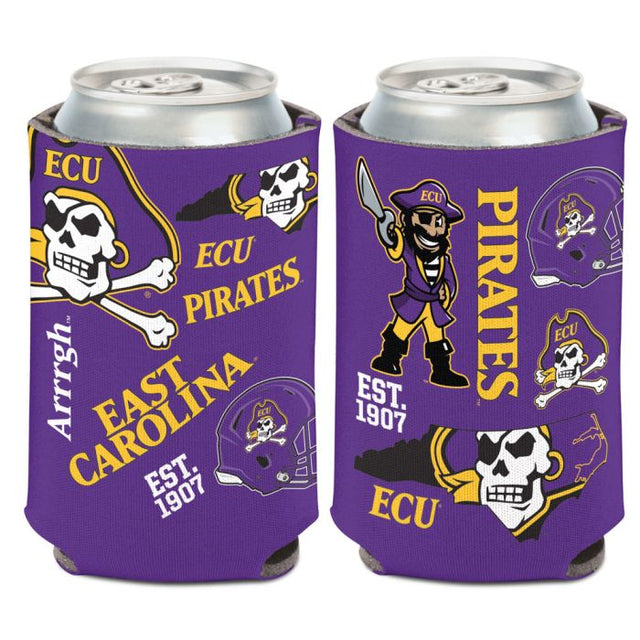 East Carolina Pirates SCATTERPRINT Can Cooler 12 oz.