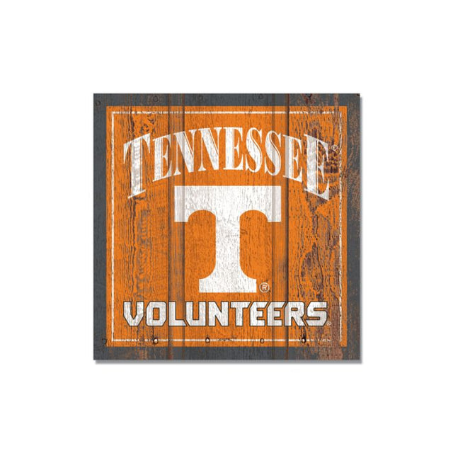 Imán de madera de los Voluntarios de Tennessee de 3" x 3"