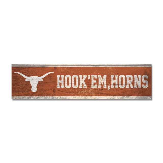 Imán de madera de los Texas Longhorns, 1,5" x 6"