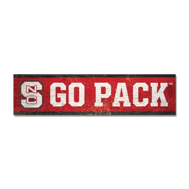 NC State Wolfpack Wooden Magnet 1.5" X 6"