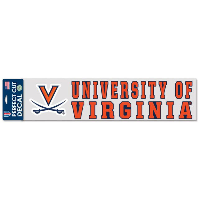 Virginia Cavaliers Perfect Cut Decals 4" x 17"