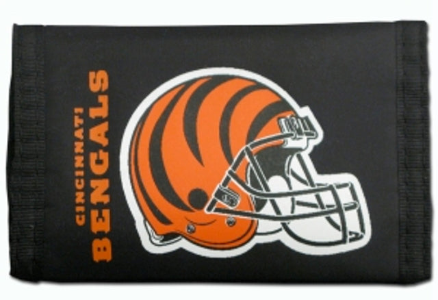 Billetera de nailon con tres pliegues de los Cincinnati Bengals