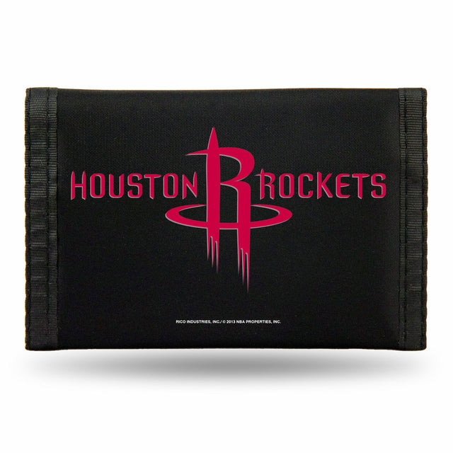 Cartera de nailon con tres pliegues de los Houston Rockets