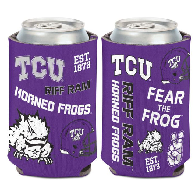TCU Horned Frogs SCATTERPRINT Can Cooler 12 oz.