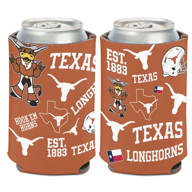 Enfriador de lata SCATTERPRINT de Texas Longhorns, 12 oz.