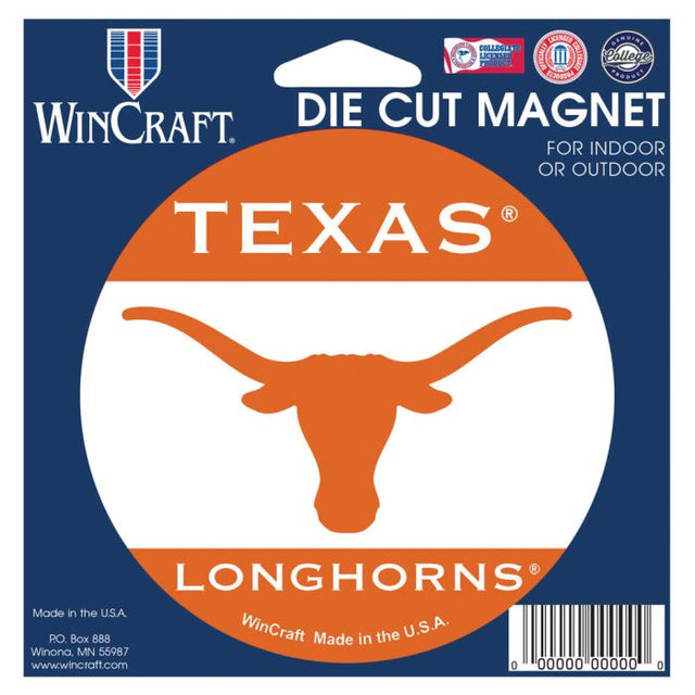 Imán troquelado de Texas Longhorns de 4,5" x 6"
