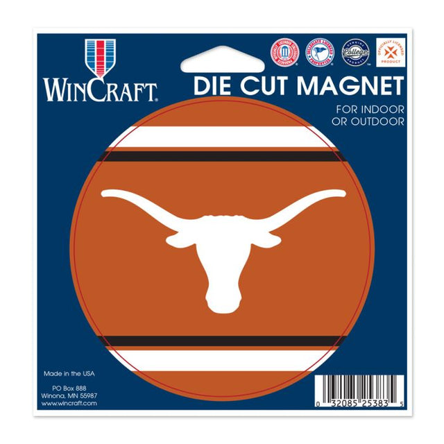 Imán troquelado de Texas Longhorns de 4,5" x 6"