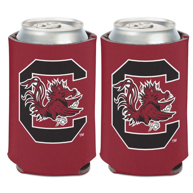 Enfriador de lata con el logotipo C de South Carolina Gamecocks en color granate, 12 oz.